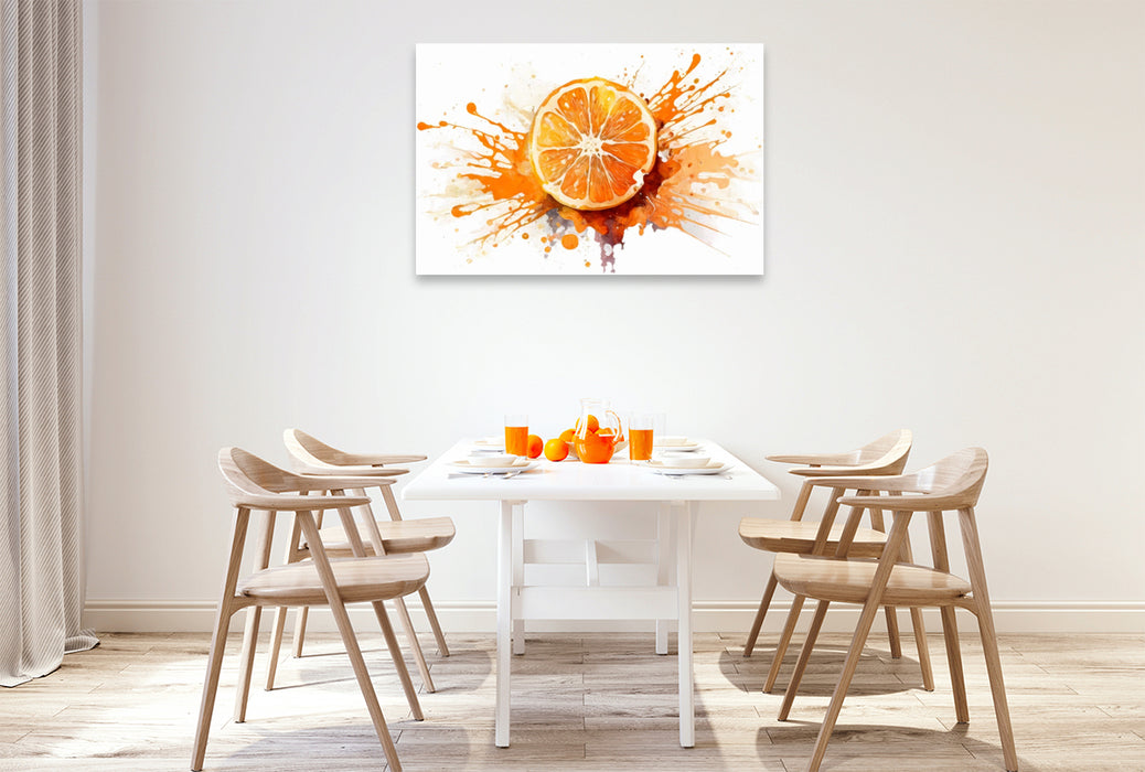 Premium Textil-Leinwand Orange