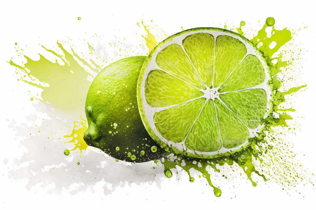 Premium Textil-Leinwand Limette