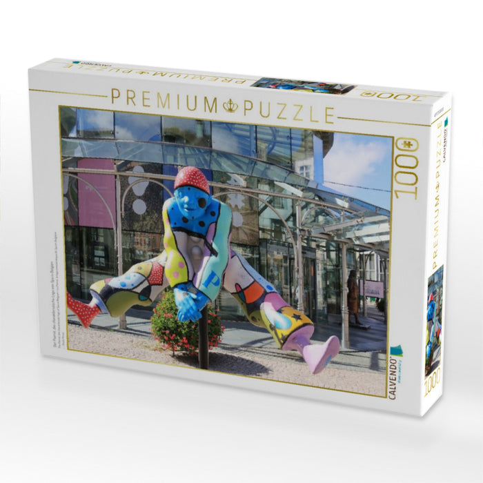 Der Pierrot, das charakteristische Logo von Spa in Belgien - CALVENDO Foto-Puzzle'