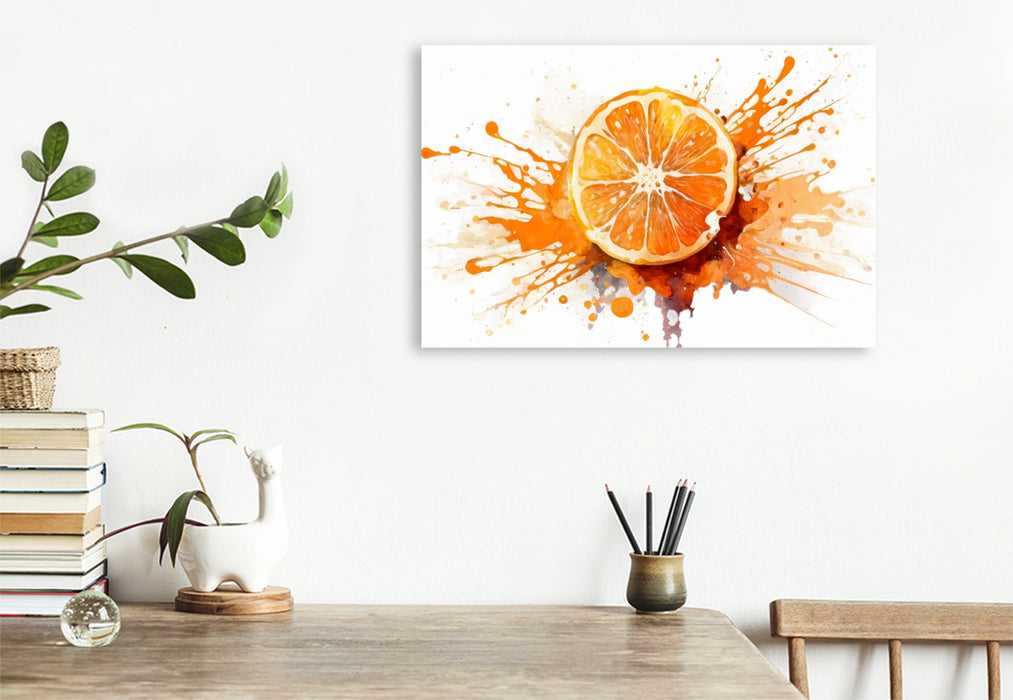 Premium Textil-Leinwand Orange