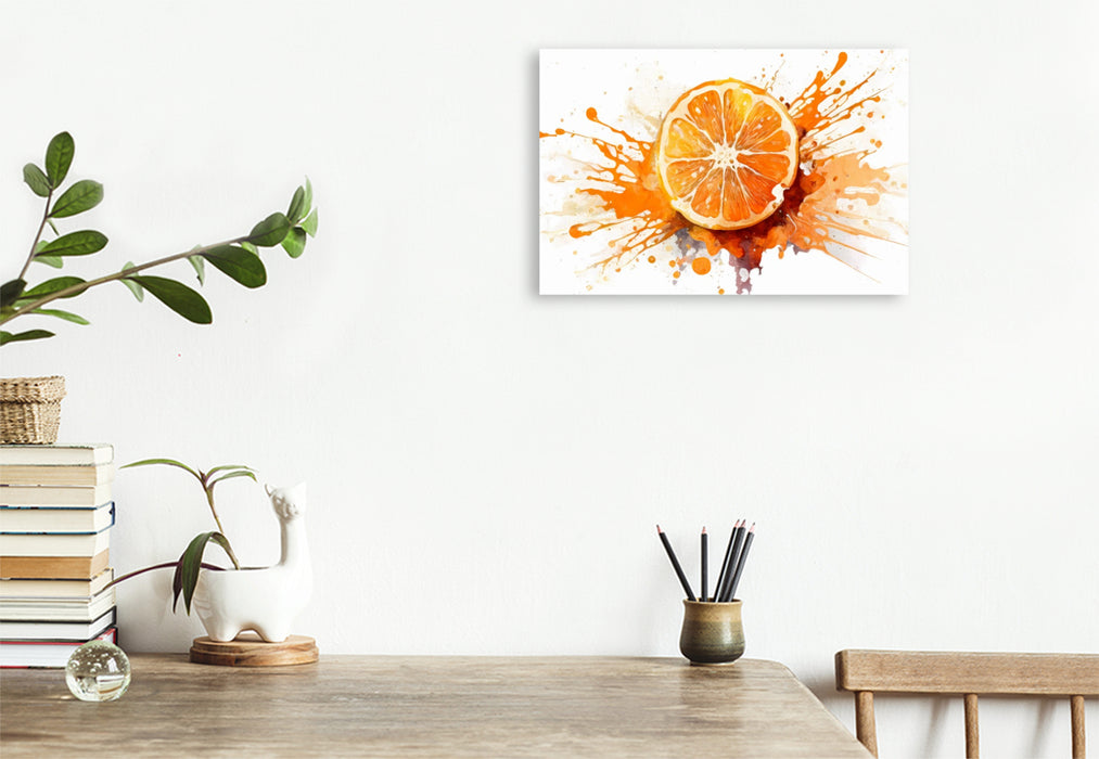 Premium Textil-Leinwand Orange