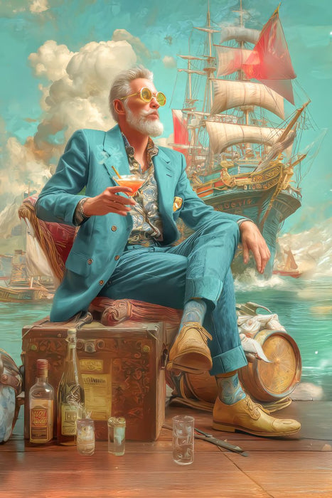 Premium Textil-Leinwand Superreiche