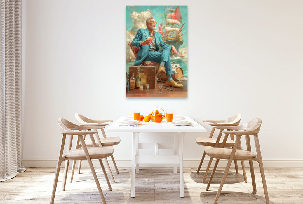 Premium Textil-Leinwand Superreiche