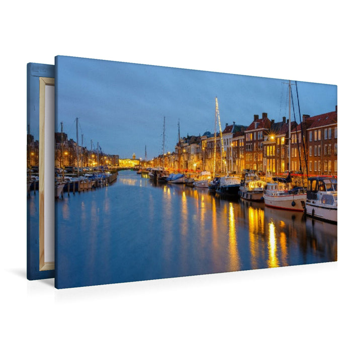 Premium Textil-Leinwand Middelburg Hafen