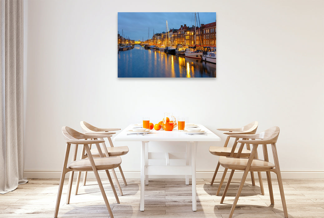 Premium Textil-Leinwand Middelburg Hafen