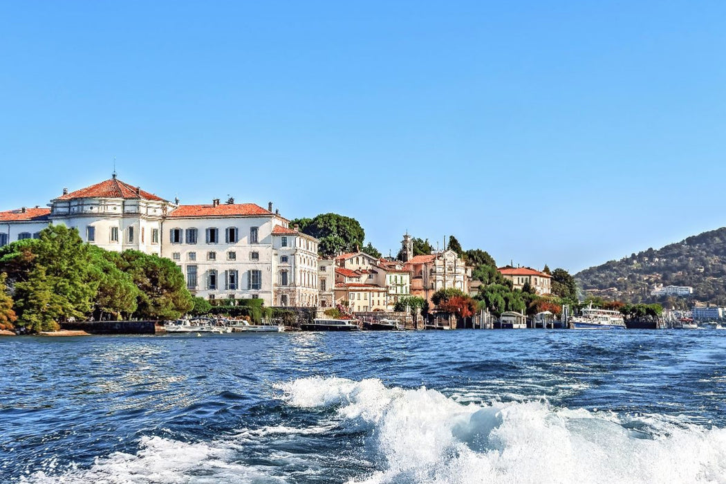 Premium Textil-Leinwand Lago Maggiore