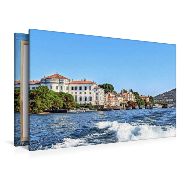 Premium Textil-Leinwand Lago Maggiore