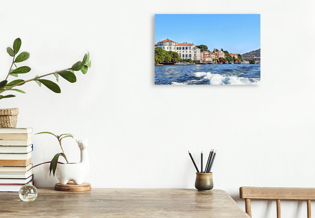 Premium Textil-Leinwand Lago Maggiore