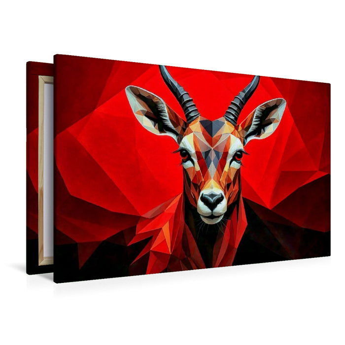 Premium Textil-Leinwand Kudu-Antilope