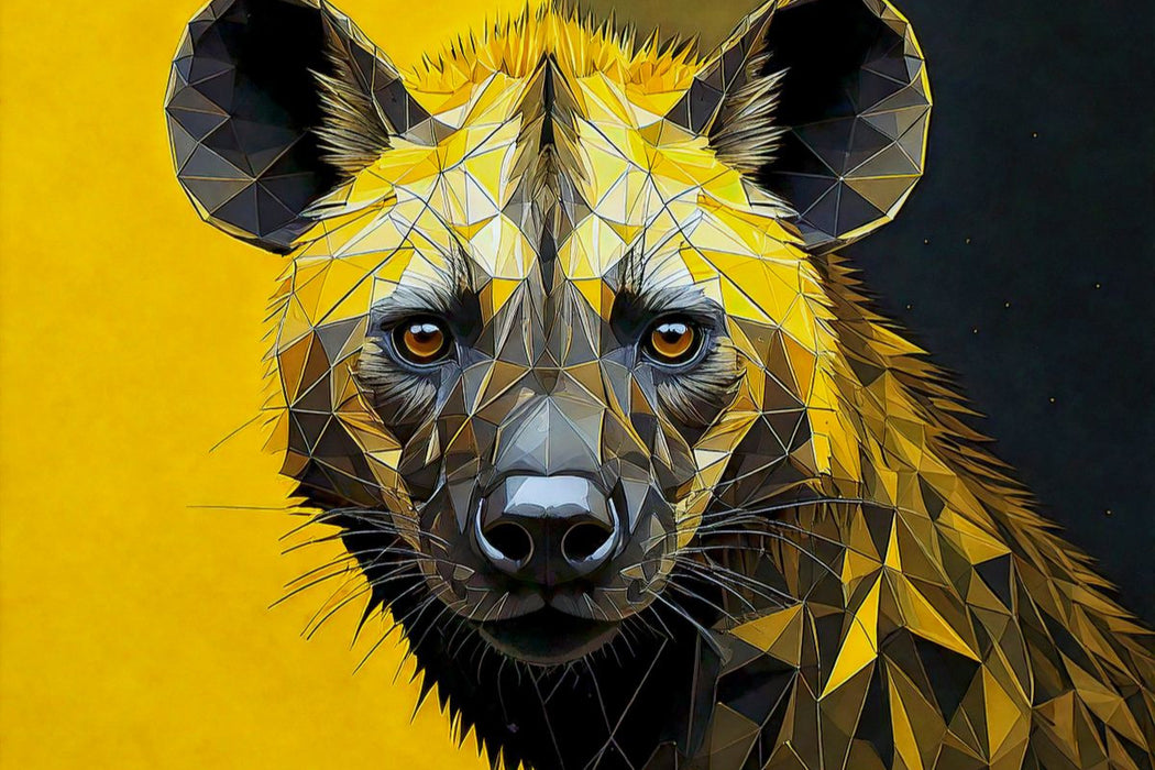 Premium Textil-Leinwand Tüpfelhyäne