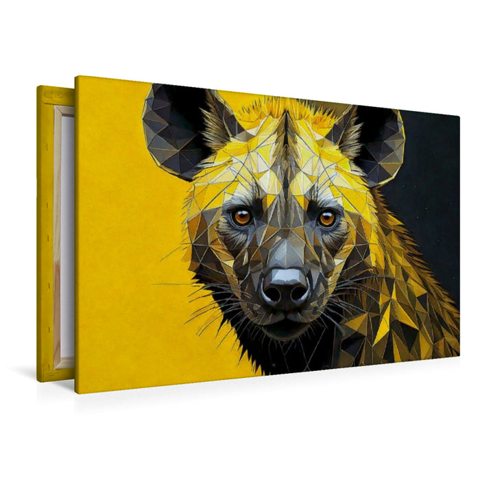 Premium Textil-Leinwand Tüpfelhyäne