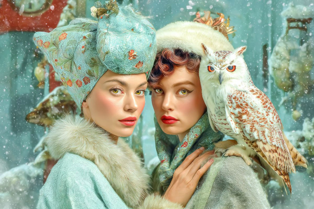 Premium Textil-Leinwand Dandy und Retro Vintage