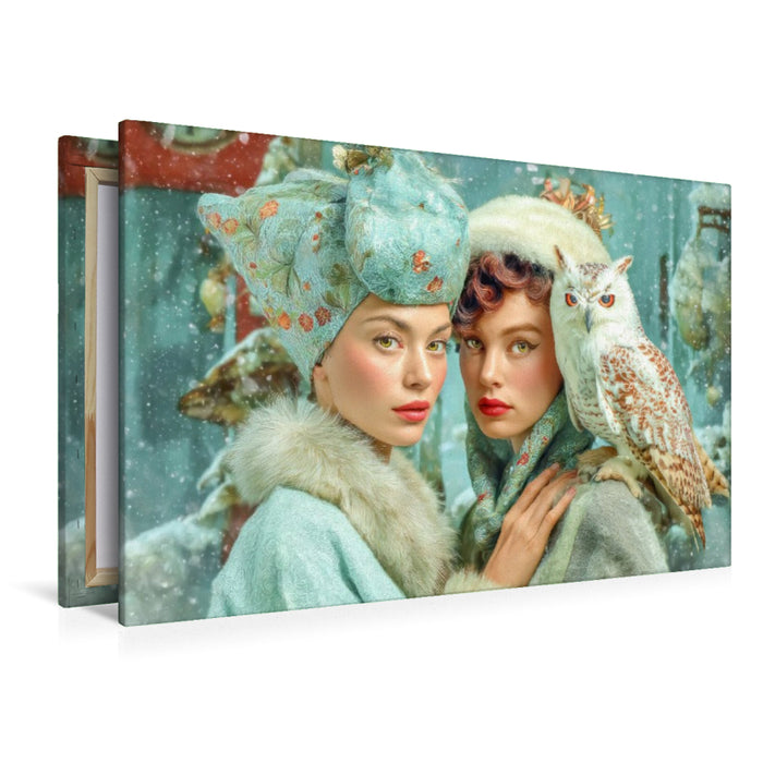 Premium Textil-Leinwand Dandy und Retro Vintage