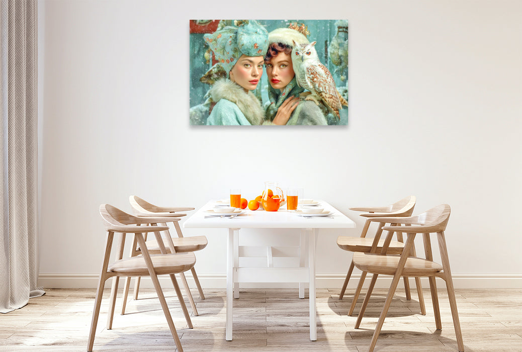 Premium Textil-Leinwand Dandy und Retro Vintage