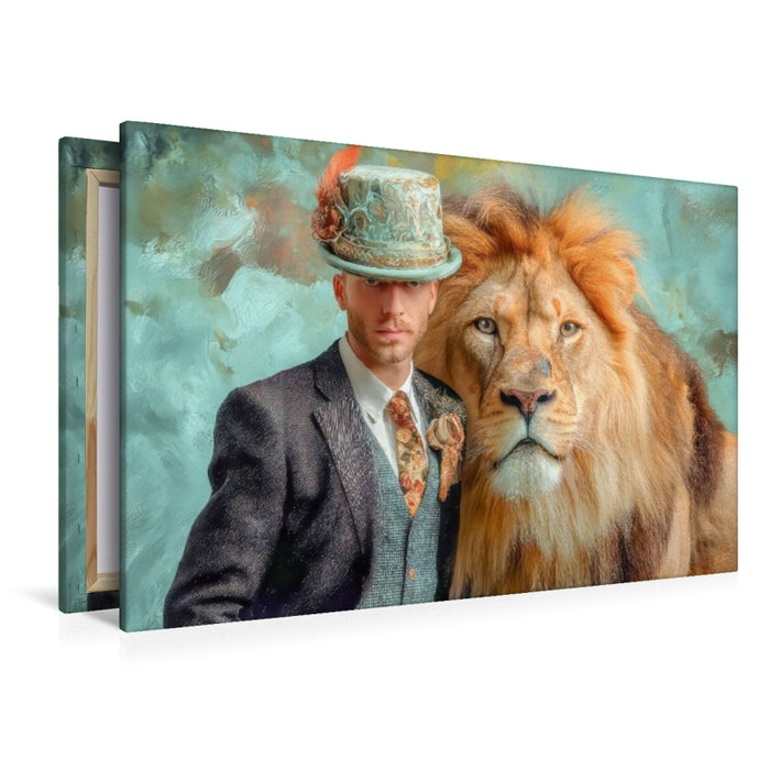 Premium Textil-Leinwand Dandy und Retro Vintage