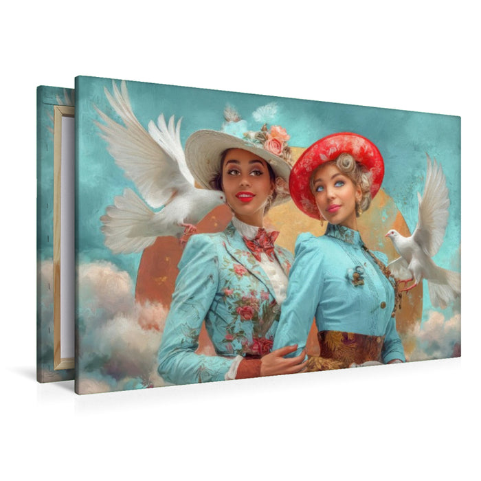 Premium Textil-Leinwand Dandy und Retro Vintage