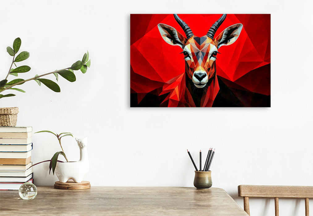 Premium Textil-Leinwand Kudu-Antilope