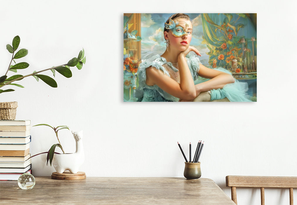 Premium Textil-Leinwand Dandy und Retro Vintage