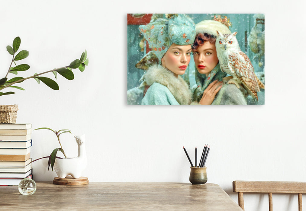 Premium Textil-Leinwand Dandy und Retro Vintage