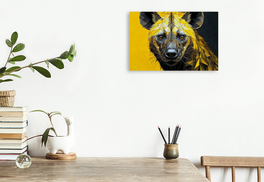 Premium Textil-Leinwand Tüpfelhyäne