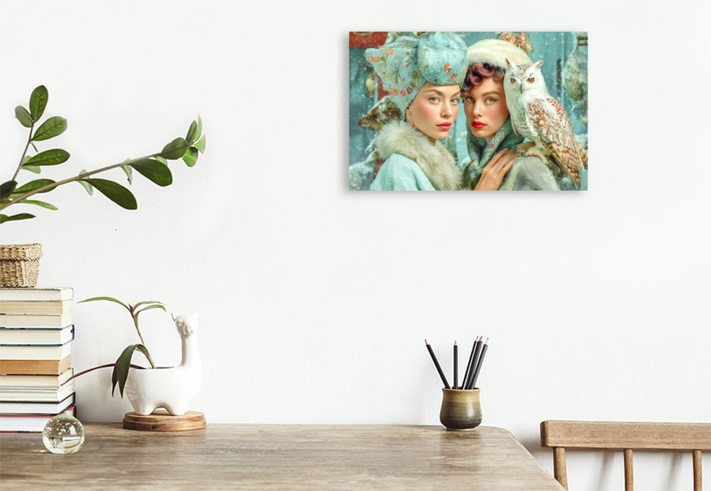 Premium Textil-Leinwand Dandy und Retro Vintage