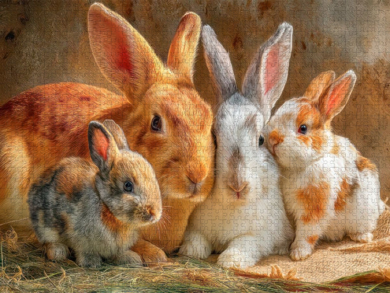 Kaninchenportraits - CALVENDO Foto-Puzzle'