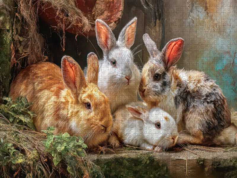 Kaninchenportraits - CALVENDO Foto-Puzzle'