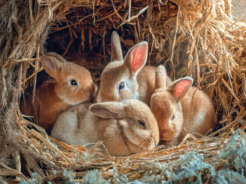 Kaninchenportraits - CALVENDO Foto-Puzzle'