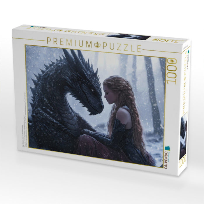 Die Hüterin und ihr Drachenfreund - CALVENDO Foto-Puzzle'