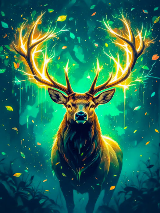 Magischer Hirsch im Lichtschein - CALVENDO Foto-Puzzle'