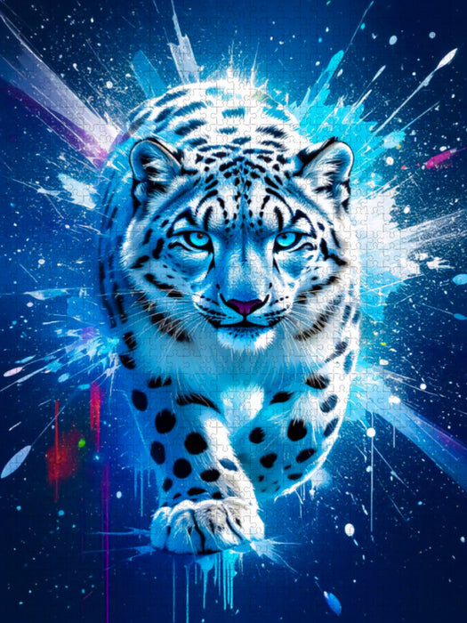 Schneeleopard im Sternenleuchten - CALVENDO Foto-Puzzle'