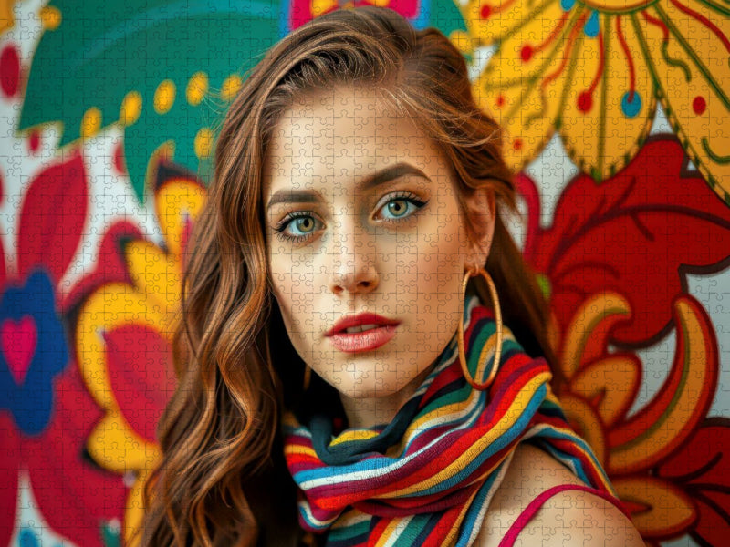 Exklusive Portraitkunst in leuchtenden Nuancen. - CALVENDO Foto-Puzzle'