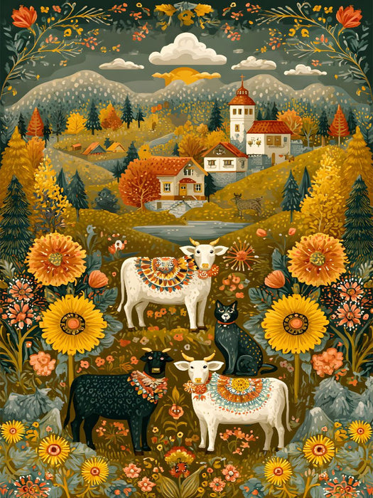 Ein Motiv aus dem Kalender "Folk Art Seasons" - CALVENDO Foto-Puzzle'