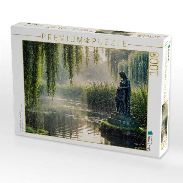 Schweigende Wasser – Der Nebelteich - CALVENDO Foto-Puzzle'