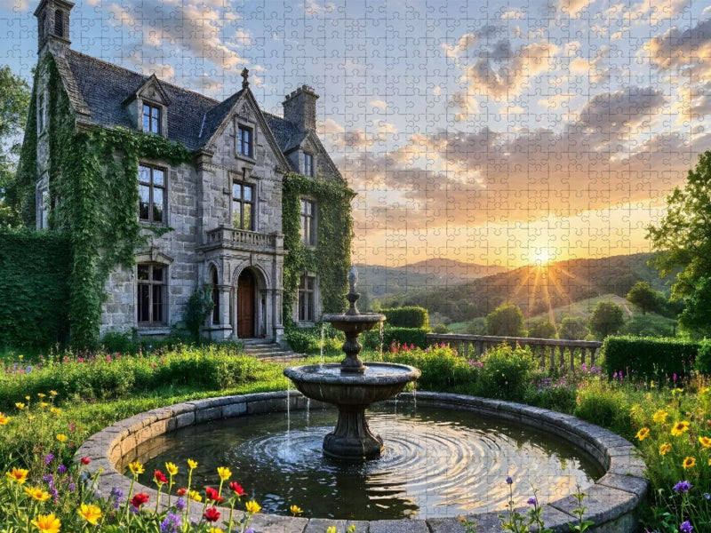 Echo der Vergangenheit – Das verlassene Herrenhaus - CALVENDO Foto-Puzzle'