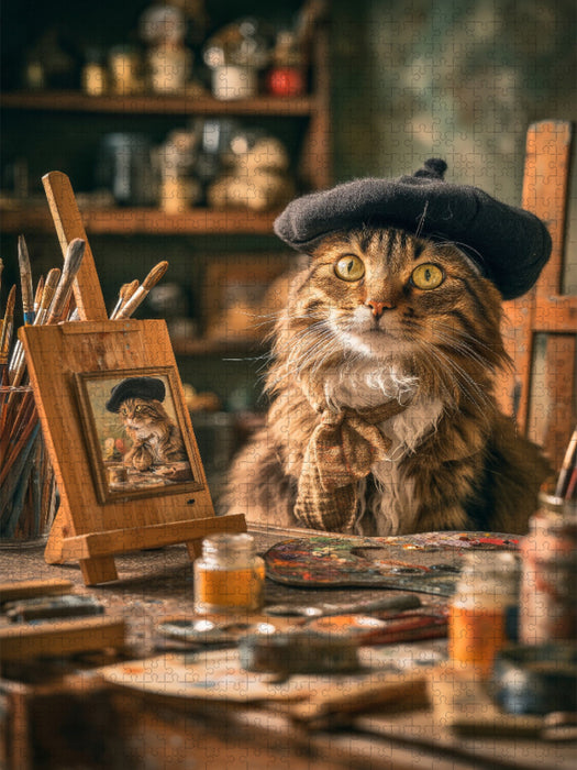 Kunst liegt im Auge des Futtergebers - CALVENDO Foto-Puzzle'