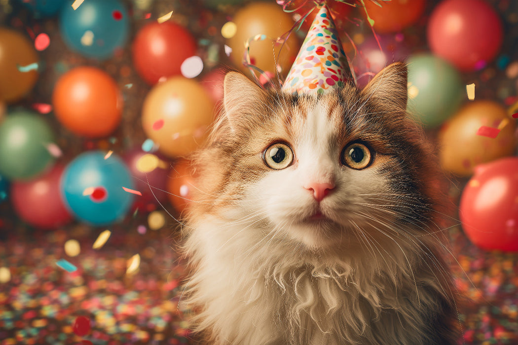 Premium Textil-Leinwand Neues Jahr, gleicher Napf, aber doppelt so viel Spaß