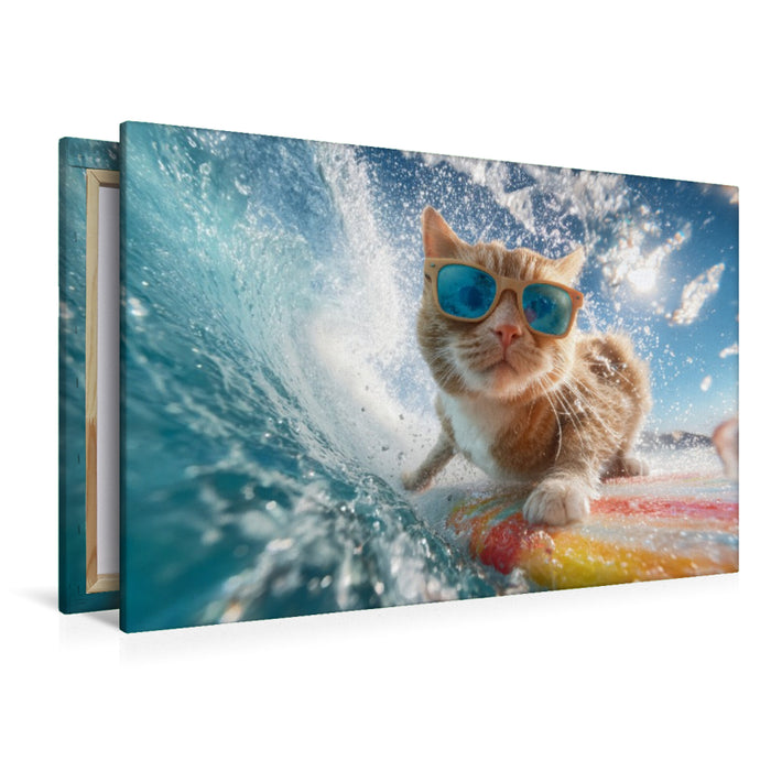 Premium Textil-Leinwand Sommer, Sonne, Katzenjammer und jede Menge Stil