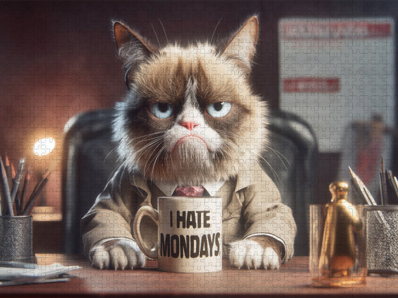 Ein freundliches Lächeln Morgens im Büro - CALVENDO Foto-Puzzle'