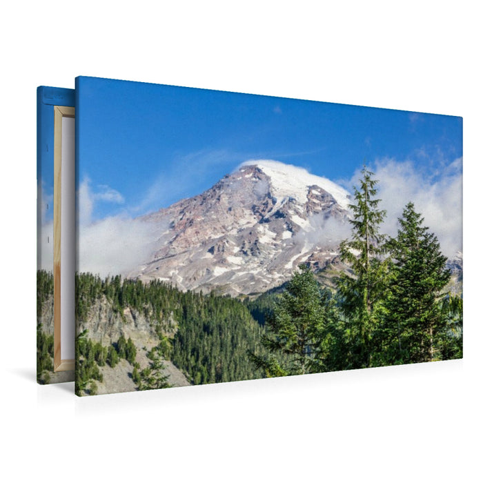 Premium Textil-Leinwand Markanter Mount Rainier