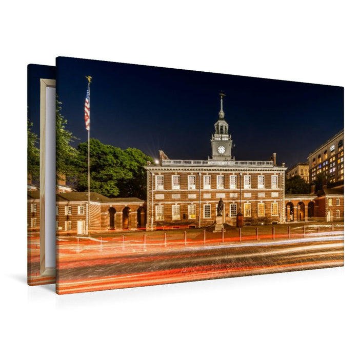 Premium Textil-Leinwand Historische Independence Hall in Philadelphia