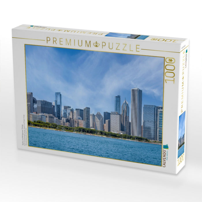 Skyline und Michigansee, Chicago - CALVENDO Foto-Puzzle'