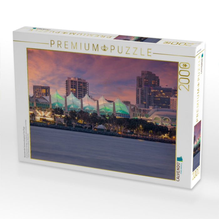 Bezaubernder Sonnenuntergang in San Diego - CALVENDO Foto-Puzzle'