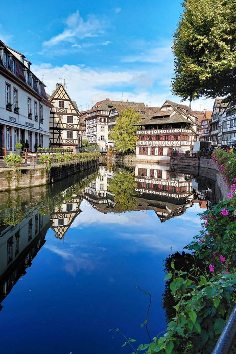 Premium Textil-Leinwand Altstadt Straßbourg