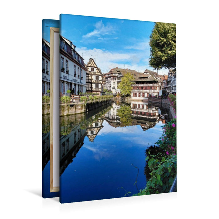 Premium Textil-Leinwand Altstadt Straßbourg