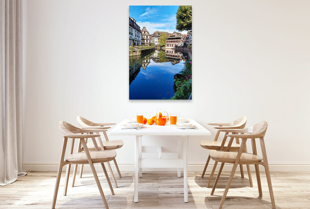 Premium Textil-Leinwand Altstadt Straßbourg