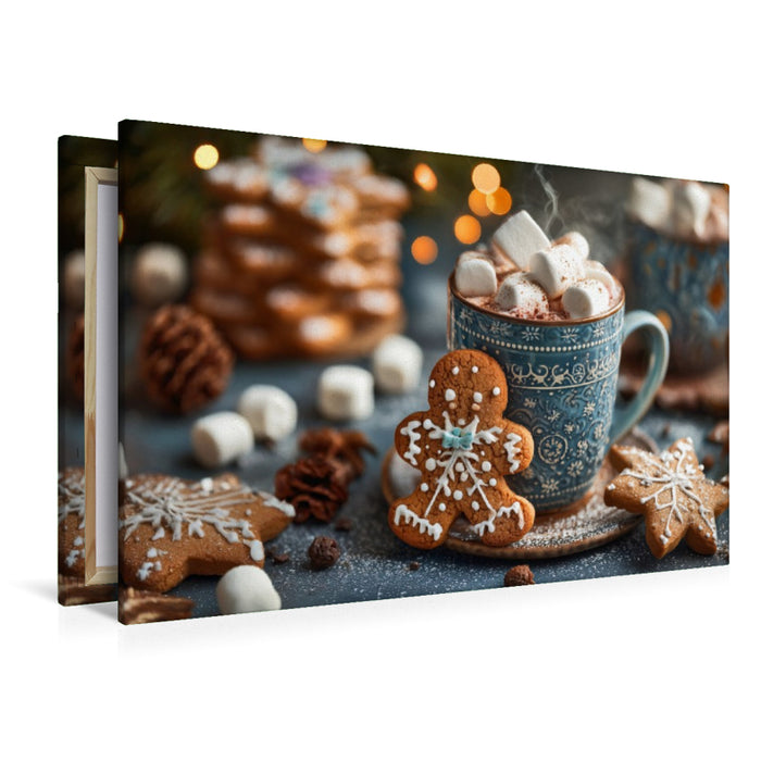 Premium Textil-Leinwand Weihnachtsplätzchen, festliche Gemütlichkeit