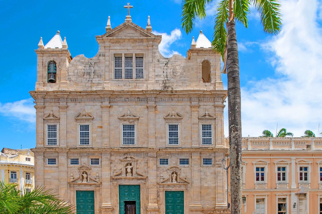 Premium Textil-Leinwand Kloster Sao Francisco, Salvador de Bahia, Brasilien