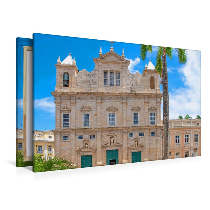 Premium Textil-Leinwand Kloster Sao Francisco, Salvador de Bahia, Brasilien