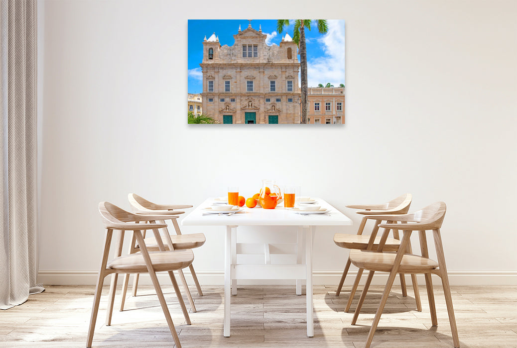 Premium Textil-Leinwand Kloster Sao Francisco, Salvador de Bahia, Brasilien